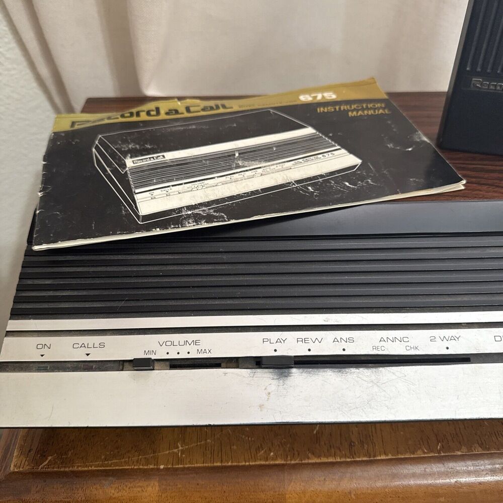 VINTAGE RECORD A CALL MODEL 675 Great‎ Condition Remote Key & Instruction Manual - Picture 3 of 12